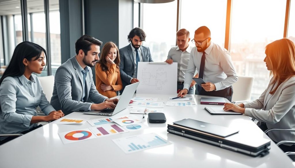 b2b content creation services|A modern corporate office setting